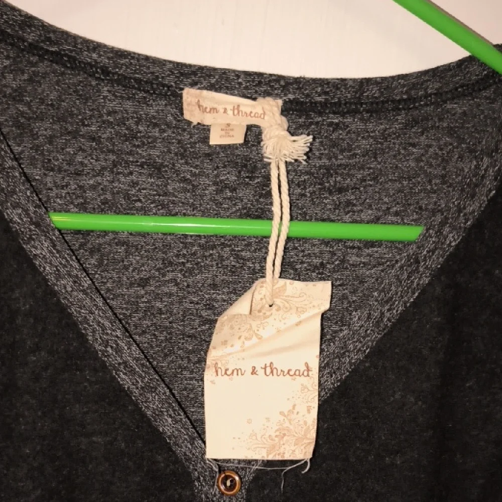 NWT Hem & Thread | Black Crew Neck Sweater - Picture 3 of 5